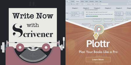 Get Scrivener and Plottr at the links below.